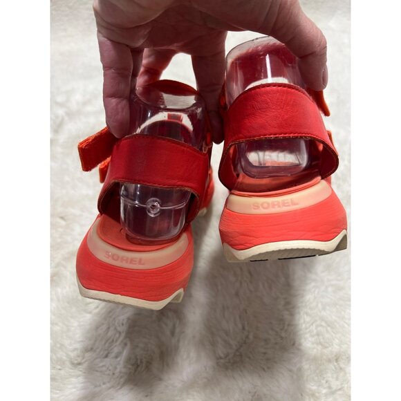 Sorel kinetic Impact Red Strappy Platform Sandal women size 8.5 - Picture 10 of 10